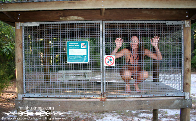 Sue Ellen in a Malibu Strings bikini in Australia.