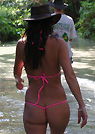 sueellen in a malibu strings bikini