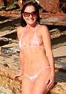 sueellen in a malibu strings bikini