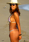tania in a malibu strings bikini
