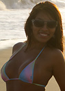 tania in a malibu strings bikini