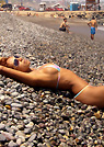 tania in a malibu strings bikini