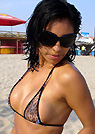 tania in a malibu strings bikini