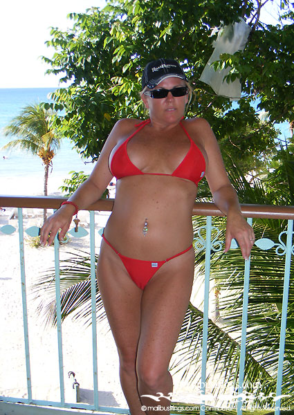 Velvet in a Malibu Strings bikini in Jamaica.