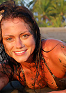 alisa in a malibu strings bikini