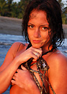 alisa in a malibu strings bikini