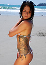 alisa in a malibu strings bikini