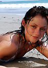 alisa in a malibu strings bikini