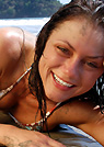 alisa in a malibu strings bikini