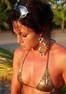 alisa in a malibu strings bikini