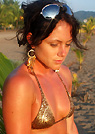 alisa in a malibu strings bikini