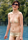 angel in a malibu strings bikini