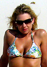 angie in a malibu strings bikini