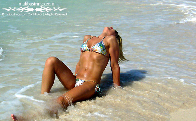 Angie in a Malibu Strings bikini in Mexico.