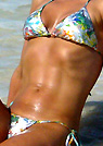 angie in a malibu strings bikini