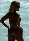 angie in a malibu strings bikini