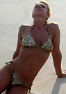 angie in a malibu strings bikini