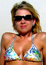 angie in a malibu strings bikini