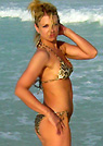 angie in a malibu strings bikini