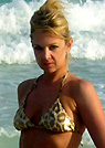 angie in a malibu strings bikini