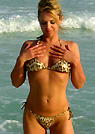 angie in a malibu strings bikini