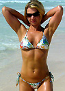 angie in a malibu strings bikini