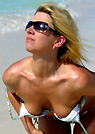 angie in a malibu strings bikini