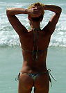 angie in a malibu strings bikini