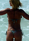 angie in a malibu strings bikini