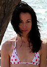 caroline in a malibu strings bikini