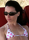 caroline in a malibu strings bikini