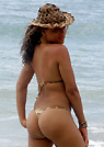 dani in a malibu strings bikini