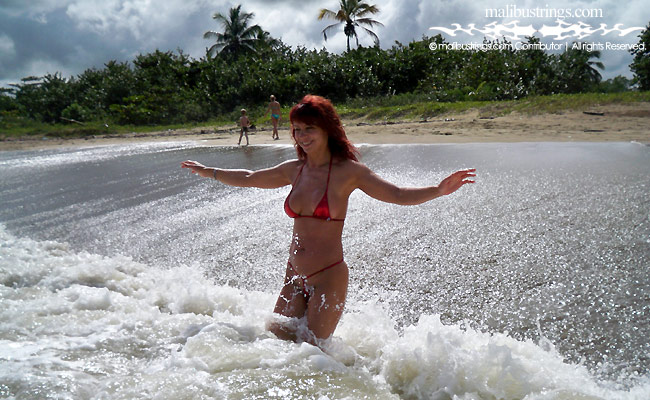 Diane P in a Malibu Strings bikini in Dominican Republic.