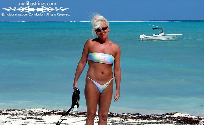 Diane T in a Malibu Strings bikini in Middle Caicos.