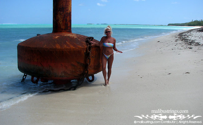 Diane T in a Malibu Strings bikini in Middle Caicos.