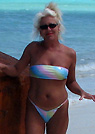 dianet in a malibu strings bikini