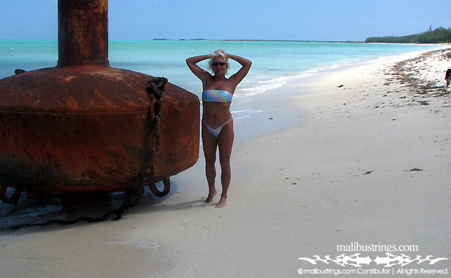 Diane T in a Malibu Strings bikini in Middle Caicos.