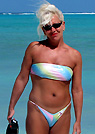dianet in a malibu strings bikini