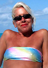 dianet in a malibu strings bikini