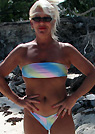 dianet in a malibu strings bikini
