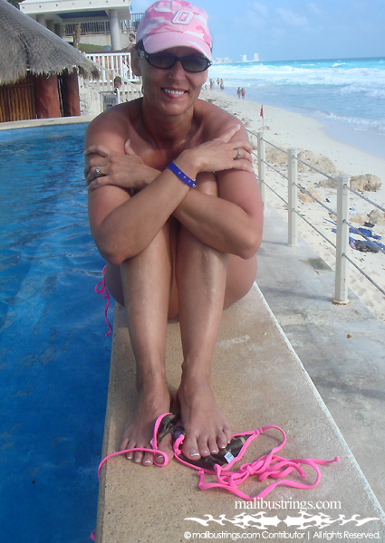Elizabeth in a Malibu Strings bikini in Mexico.