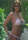 elizabeth in a malibu strings bikini