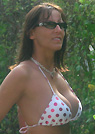 elizabeth in a malibu strings bikini