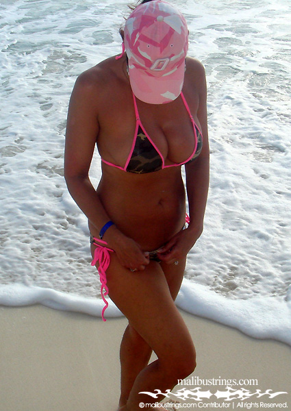Elizabeth in a Malibu Strings bikini in Mexico.