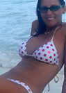 elizabeth in a malibu strings bikini