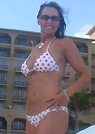 elizabeth in a malibu strings bikini
