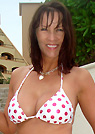 elizabeth in a malibu strings bikini