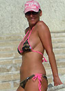elizabeth in a malibu strings bikini