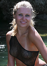 erin in a malibu strings bikini