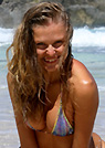 erin in a malibu strings bikini